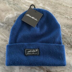 NWT Eddie Bauer blue beanie. One size.